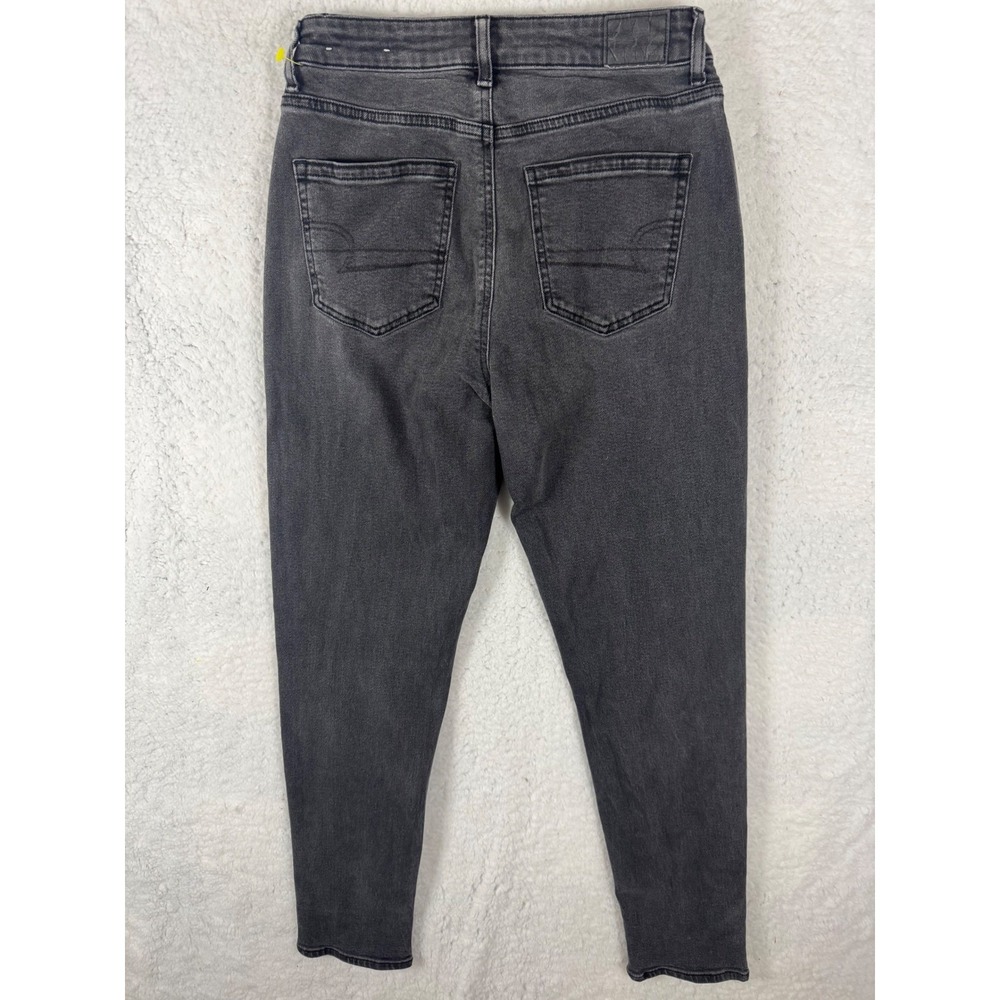 American Eagle Stretch Mom Jeans Womens Size 2 Gray Wash High Rise Denim - Picture 5 of 6
